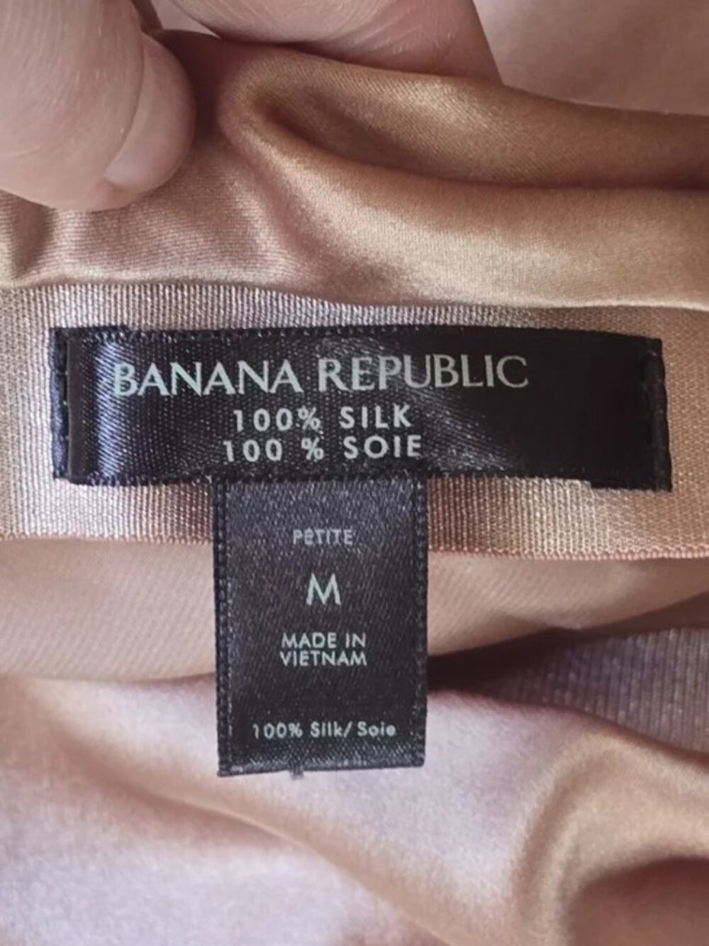 Banana Republic Bliss silk bias cut midi skirt coral women's size M Petite - Picture 5 of 6